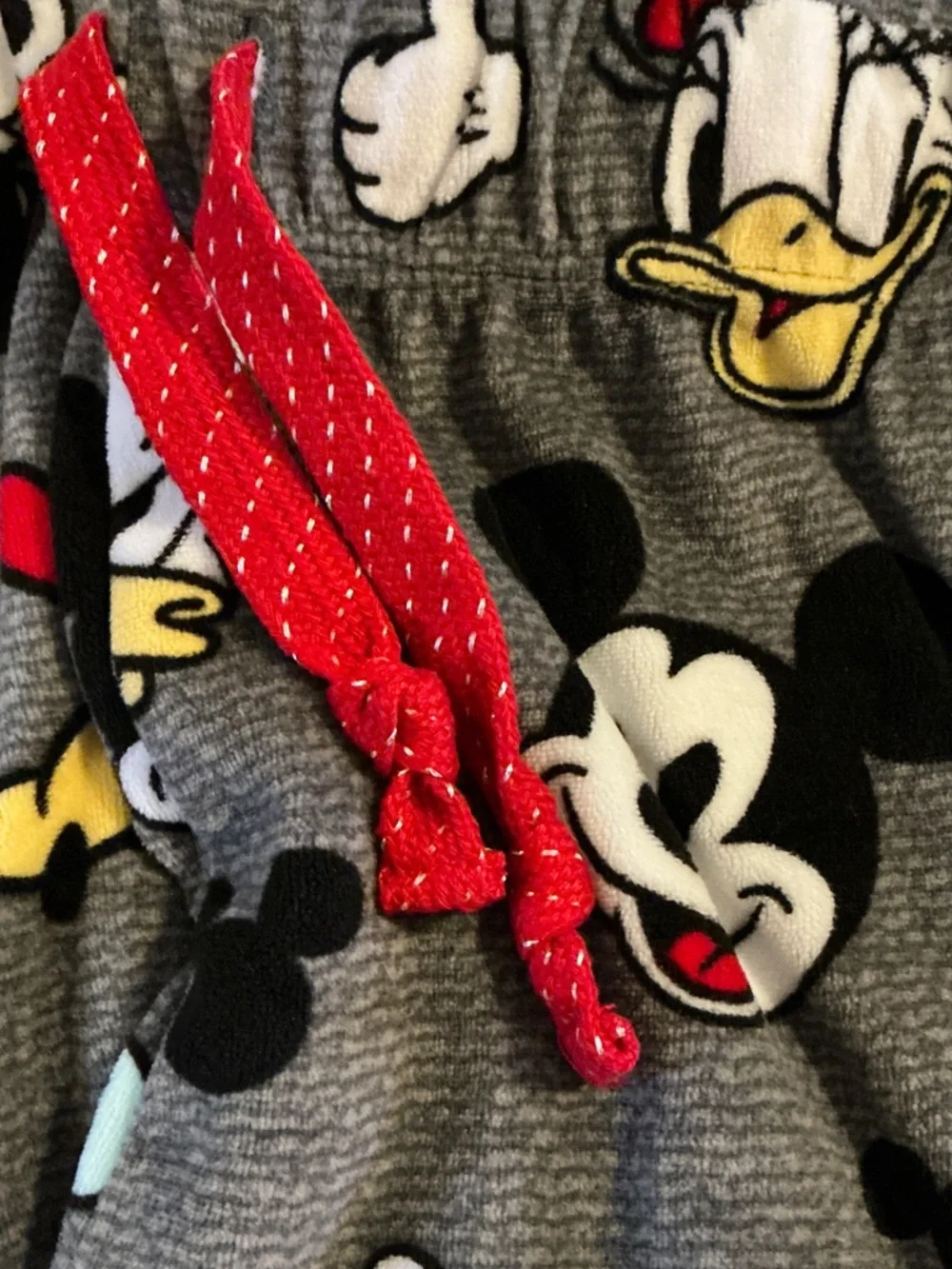 Disney Gray Minnie & Friends Pajama Pants with Red Drawstring - Picture 2 of 3